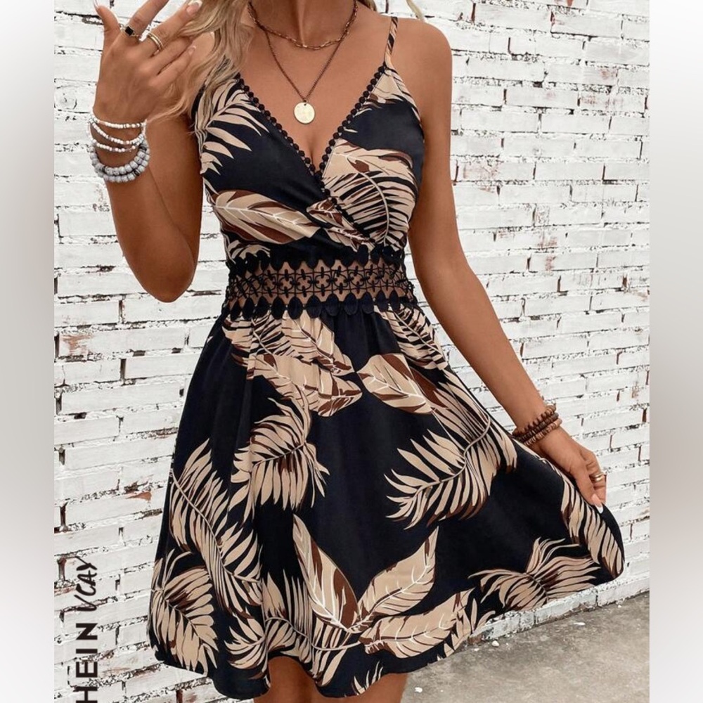 Tropical Print Dress